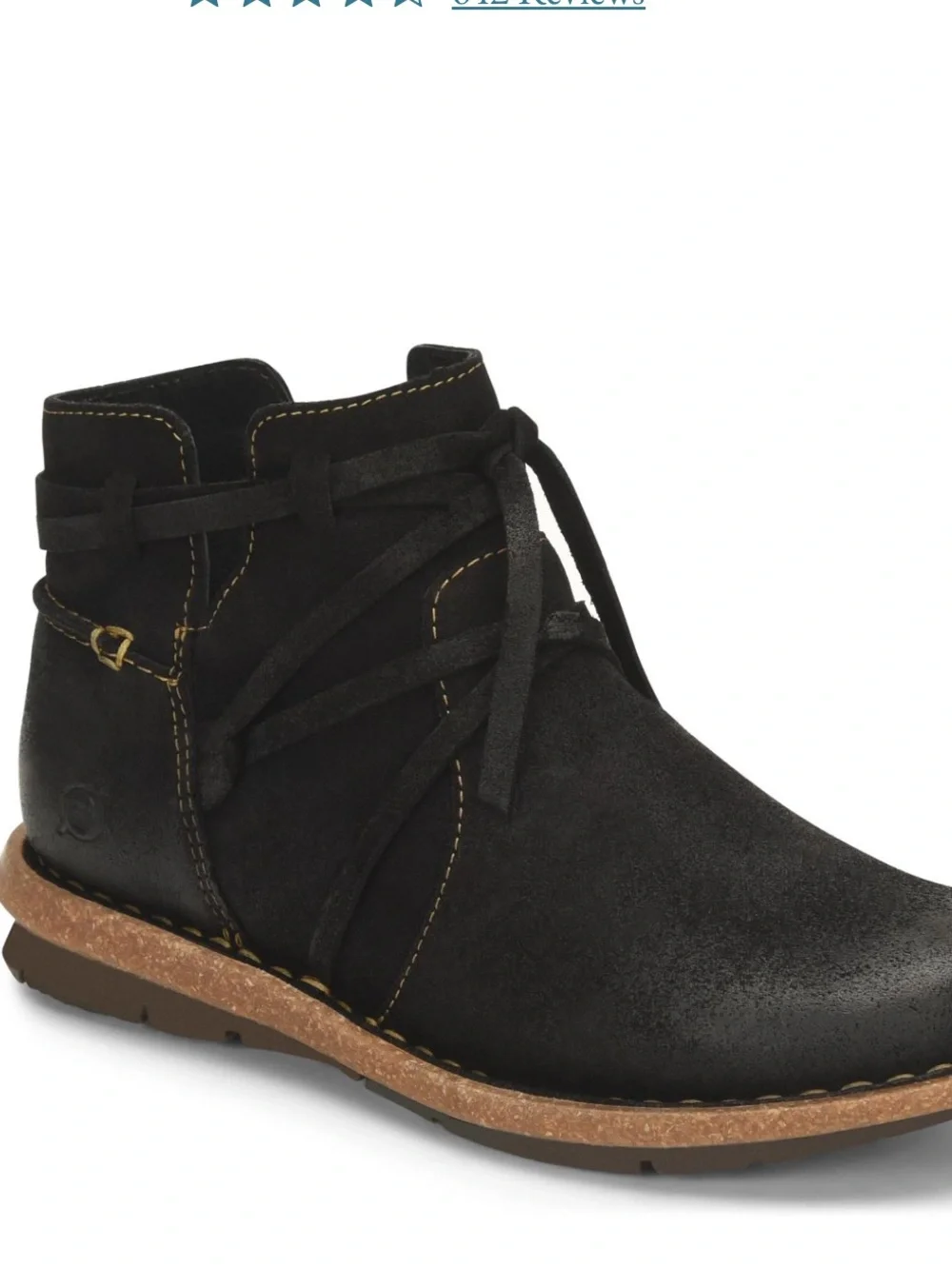 Born Black Women's Suede Leather Ankle Boots size 8 1/2